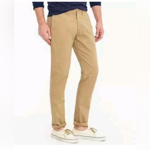J. Crew 484 Slim-Fit Broken-In Chino Pants in Tan Sz 30w/32L - Picture 1 of 7